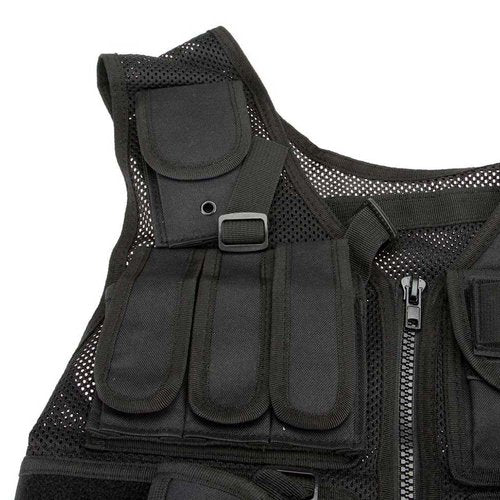 Lixada Tactical Vest Lightweight Breathable Polyester Sports Vest Outdoor Training Vest Adjustable for Adults CS/Hunting/Training