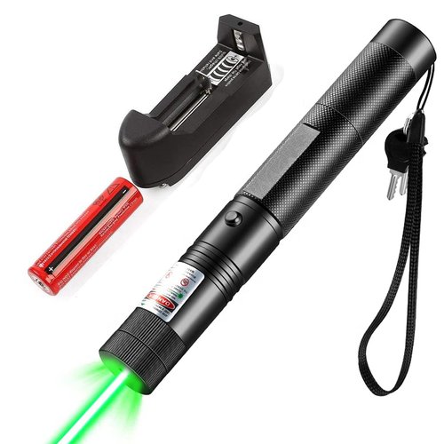 Green Beam Flashlight Adjustable Focus for Outdoor Adventures Camping, Hiking, Hunting Gear with Durable Design