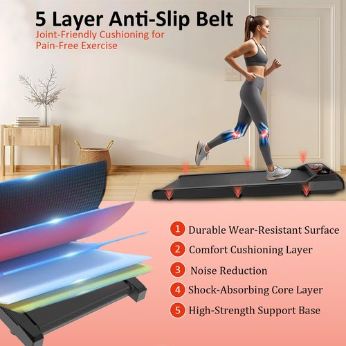 Maicifi Walking Pad Treadmill with Incline - Under Desk Treadmill 2.5HP Low Noise,Portable Treadmills for Home, 2 in 1 Folding, Remote Control with LED Touch Screen 265Lbs Weight Capacity
