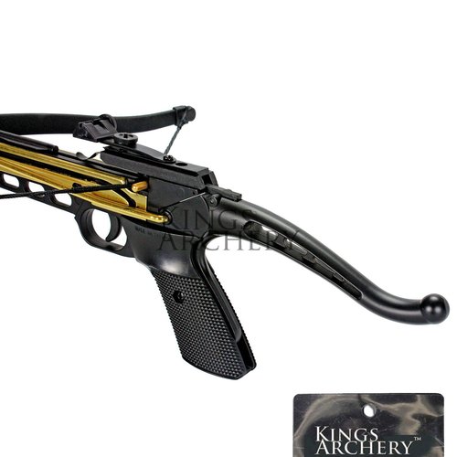 KingsArchery Crossbow Self-Cocking 80 LBS Adjustable Sights, 3 Aluminium Arrow Bolts Bonus 24-Pack Colored PVC Arrow Bolts