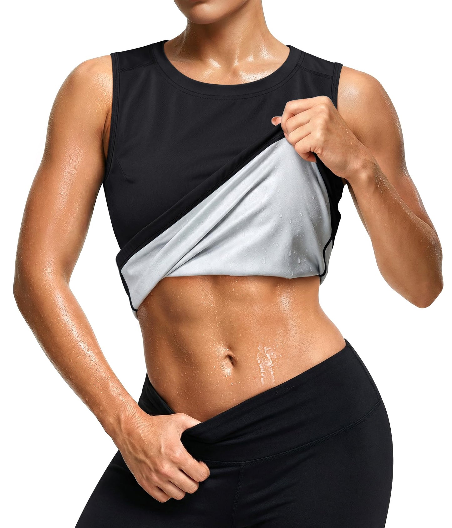 Junlan Waist Trainer for Women - Sleeveless Sauna Sweat Vest for Women Working Out