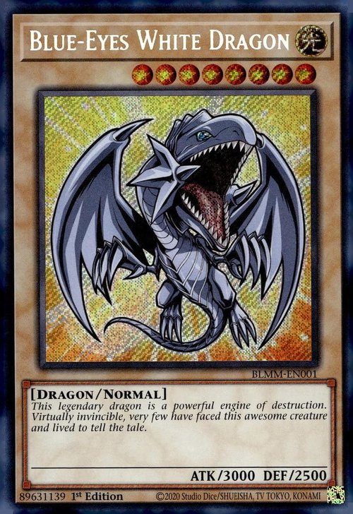 Blue-Eyes White Dragon - BLMM-EN001 - Secret Rare - 1st Edition