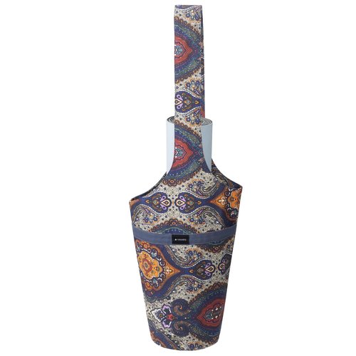 Navaris Yoga Mat Bag - Boho Shoulder Carry Bag with Three Pockets - Storage for Pilates Mats - Lightweight, Durable and Foldable Bag - Perfect for Gym, Shopping and More