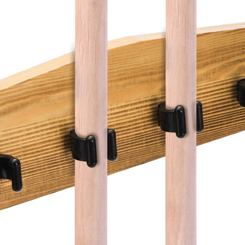 Pumtus Wall Mount Pool Stick Holder, Wood Billiard Cue Rack, Hold 6 Cues and 2 Triangle Racks, Sturdy Pool Cue Rack, Wall Billiard Stick Holder, Pool Table Accessories Organizer for Game Room, Bar