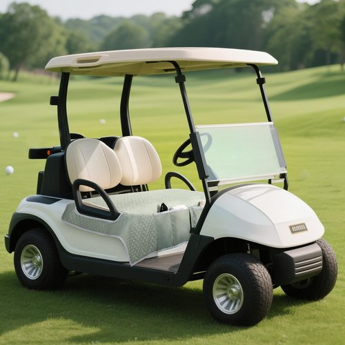 MoKo Golf Cart Seat Covers for EZGO, Club Car and More 2-Seat Carts, Universal Golf Cart Seat Towel Blanket with 4 Front Pockets, Universal Golf Accessories, Non-Slip Easy to Clean, Green