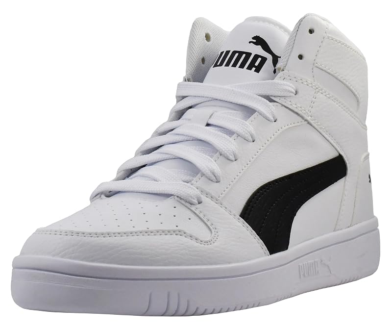 Puma Rebound LayUp High Sneakers - White/Black Size 9