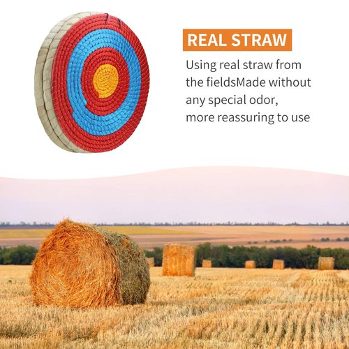 Cifupy Traditional Hand-Made Archery Target 3 Layers Straw Archery Target,Arrow Target for Recurve Bow Longbow for Outdoor Hunting Shooting Practice Archery (20 Inch Targets for Backyard)