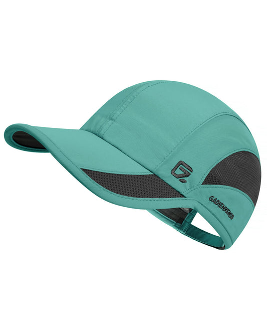GADIEMKENSD Cooling Running Hat Quick Dry Summer Baseball Cap UPF50+ Sports Sun Caps Breathable Mesh Trucker Dad Hats Unstructured for Golf Tennis Hiking Gym Travel Camping Turquois M/L 7-7 1/2