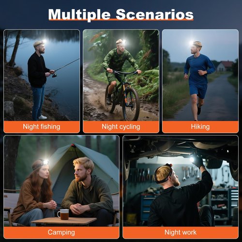 Lenporl 5 Pcs Headlamp Holder Mounting Bracket Clip and 2 Pcs Headlamp Strap Replacement for 22mm -26mm LED Headlamps Flashlight Rechargeable Headlight Flashlight Mount Strap (Not Include Head Lamp)