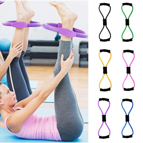 Yoga Sets for Women - 25cm Yoga Ball, Pilates Magic Ring, Booty Bands & Figure 8 Resistance Bands, Home Pilates Equipment for Glutes, Stretching & Core Workouts (C)