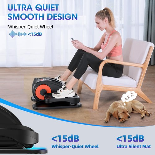 GUGTTR Under Desk Elliptical Machine, Electric Ellipse Leg Exerciser as Seen on Tv for Seniors with 12 Adjustable, Quiet & Compact Leg Exerciser While Sitting for Seniors with Remote Control