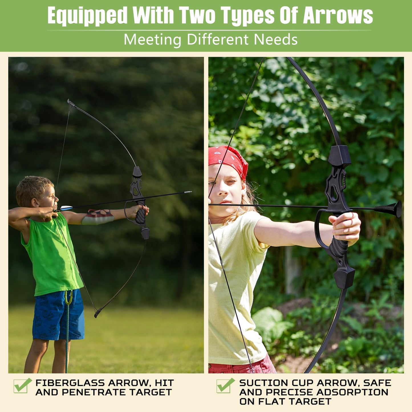 40" Bow and Arrow Set for Teens,Ambidextrous Adult Archery Bow Set with 7 Arrows,Beginner Recurve Bow Gift for Outdoor Backyard Game