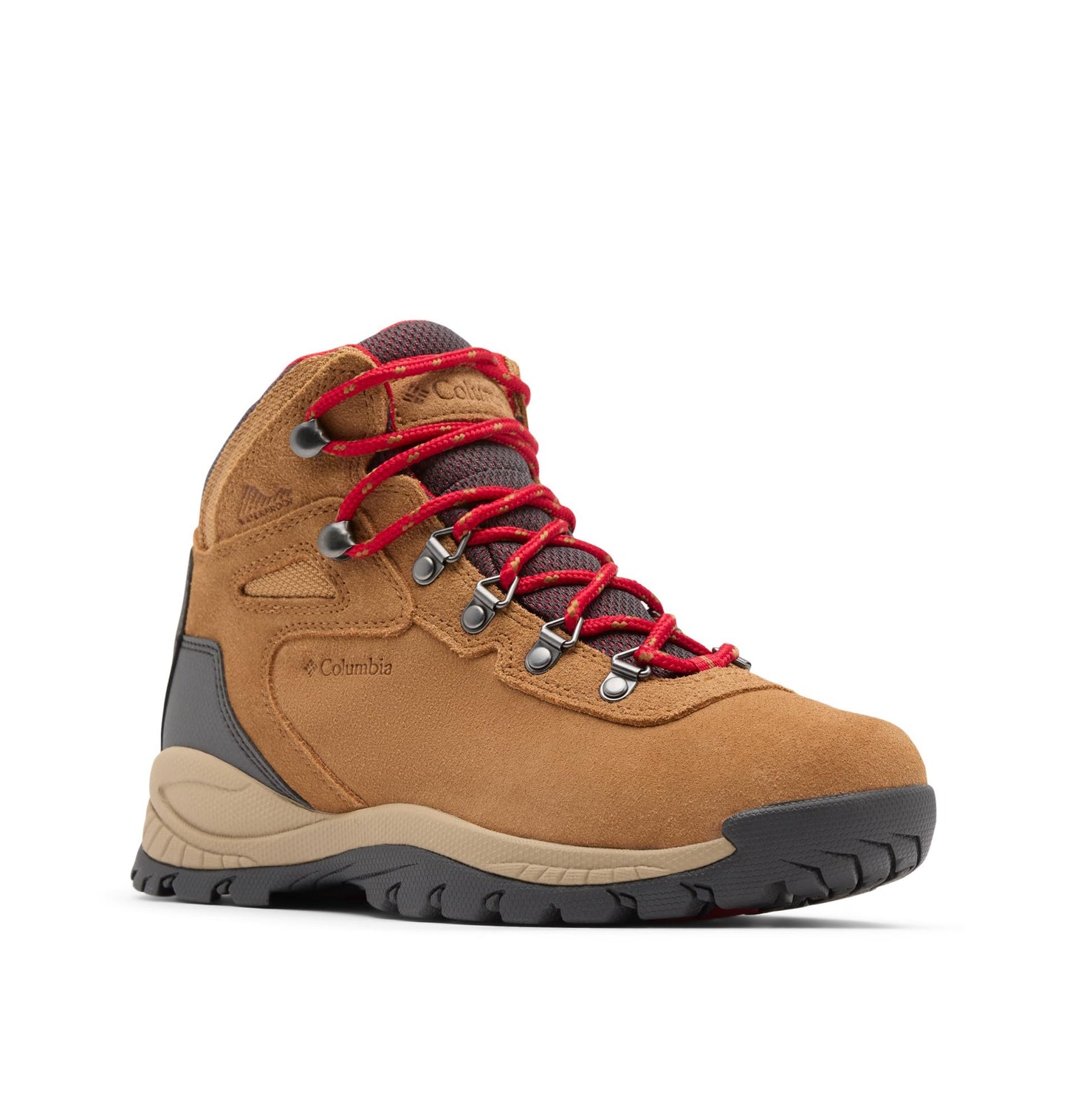 Columbia Womens Newton Ridge Plus Waterproof Amped, Elk/Mountain Red, 10.5