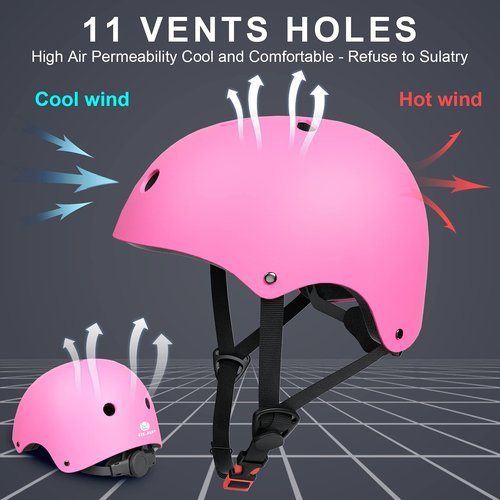 Glaf Toddler Helmet 2-4 Years Kids Bike Helmets for 2-8 Years Old Baby Girls Boys Multi-Sport Helmet Adjustable Skateboard Bicycle Helmet Lightweight 2 Sizes for Toddler to Youth (Pink, Small)