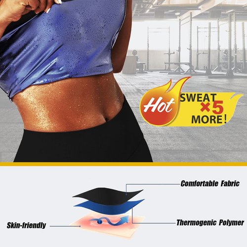 Sweat Waist Trimmer Trainer Belt Wrap Belly Sweat Band Sauna Slimming Belt for Women Lower Belly Fat Plus Size Deep Blue
