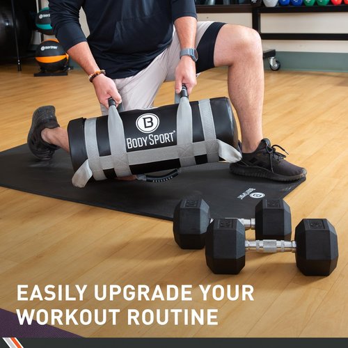 Body Sport Weight 20 lb. Weight Training Bags – Heavy Duty Weighted Bag for Fitness, Conditioning and Training