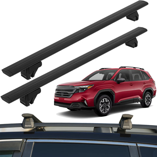 FelicValo FelicValo 53" All-Metal 330 lbs Roof Rack Cross Bars with T-Slot, Universal Fit for Raised Side Rails, Heavy Duty Aluminum Crossbars for Cargo Carrier, Kayak and Luggage, Lock-Free Design