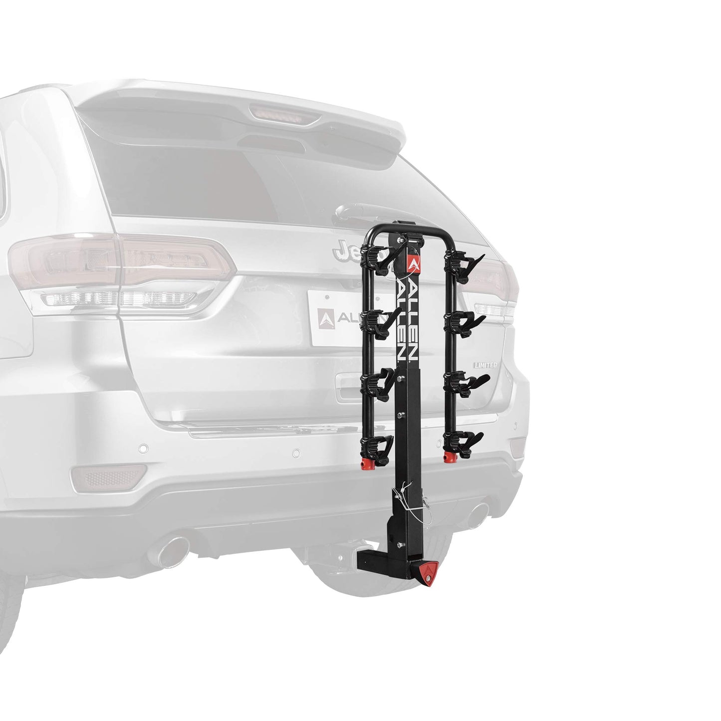 Allen Sports Deluxe Locking Quick Release 4-Bike Carrier for 2 Inch Hitch, Model 542QR, Black