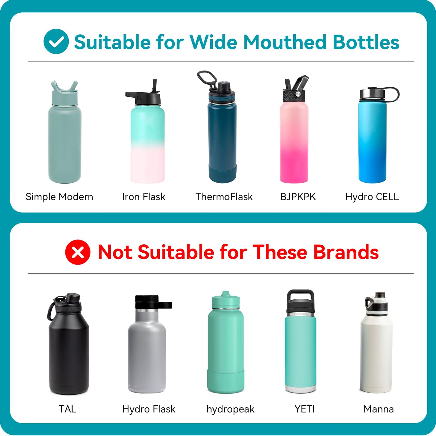 Soledea 2 Pcs Straw Lid for Hydro Flask Wide Mouth