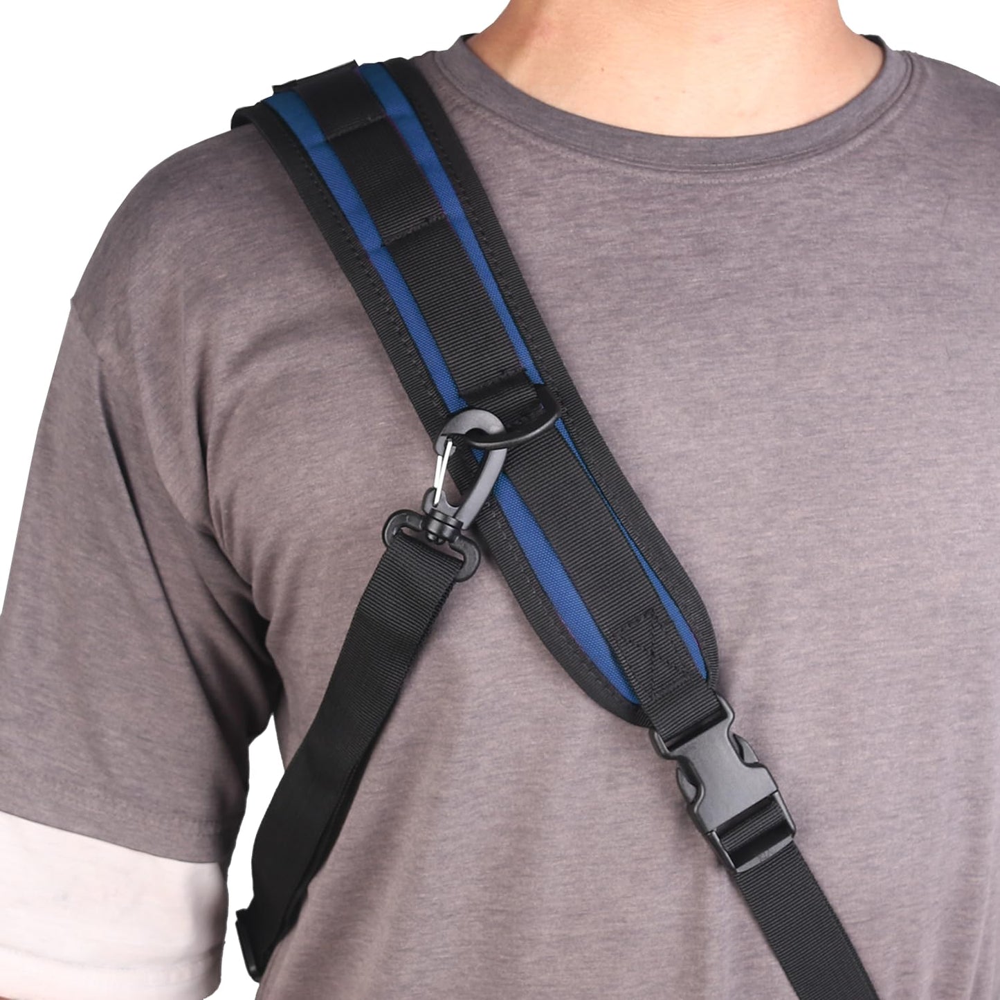 KRATARC Archery Lightweight Back Arrow Quiver Dual Use Foldable Compact Hip Arrows Bag with Molle System Hanged for Target Shooting (Blue, Hold 18~24 arrows