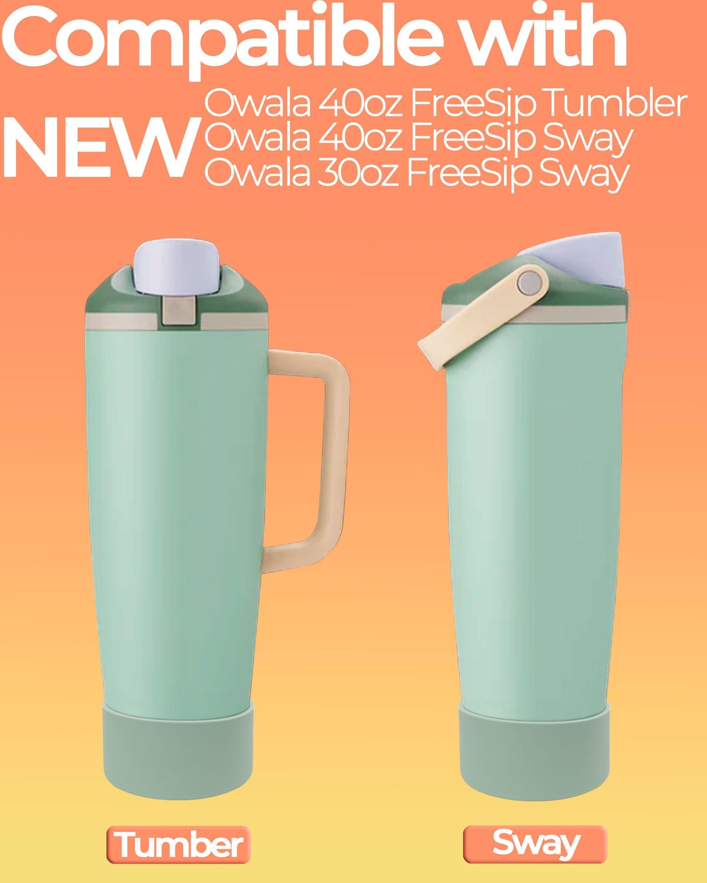 Kaitiaki Silicone Boot for Owala 30oz & 40oz FreeSip Sway Bottles & Tumblers - Non-Slip, Scratch-Resistant, Stability Enhancer, Available in 18 Colors (Sugar High)
