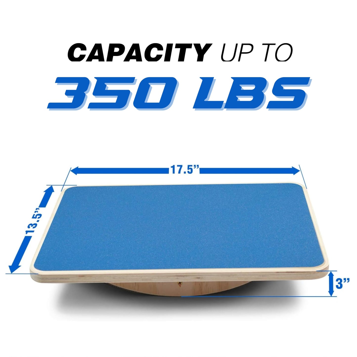 Yes4All Professional Rocker Balance Board, Wobble Board for Adults Anti-Slip| 17.5” Rocker Board, Standing Desk Core Strength Wooden Balance Board