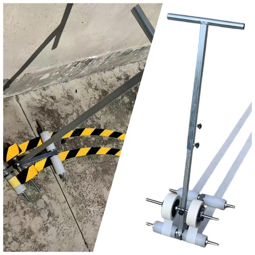 Lightweight Sports Field Marking Machine, Bend-free Court Marking Machine with Rollers, Concrete Floor Line Formwork Kits for Parking Lots, Basketball Courts and Tennis Courts