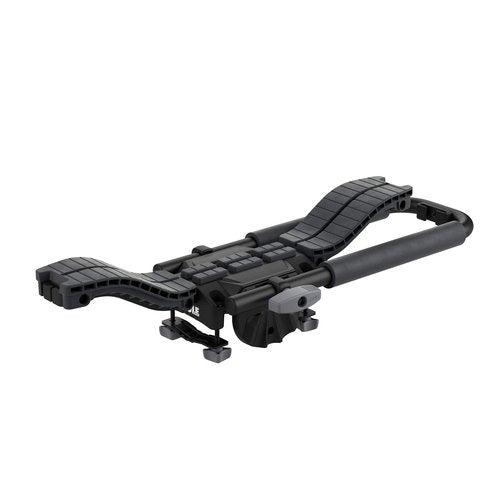 Thule Compass Kayak and SUP roof rack - Carries 2 kayaks or 2 SUPs - J-style carrier - Universal mounting hardware included - Fits 36" wide kayaks and SUPs - 130lb weight limit