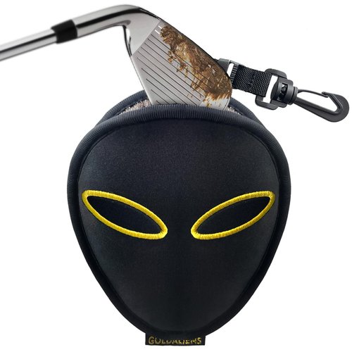 GOLDALIENS Golf Club Cleaner & Ball Cleaning Bag,Original Three-Layer Fabric Waterproof Technology,Golfer's Ultimate Green Clean Scrub Equipment Accessories (Black)