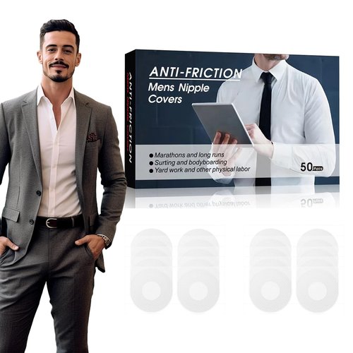 HNZGYB 100Pcs Nipple Covers Sticker Men, Anti-Chafing, Ultra Comfortable, Hypoallergenic Materials, shield Running Gear, Anti Chafe Marathon Essentials White