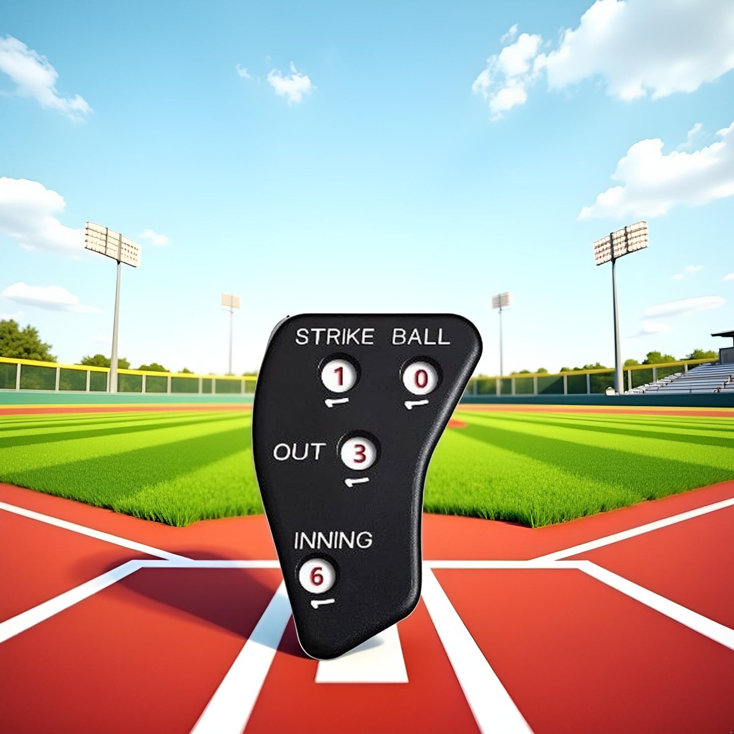 PurYupearl Black 4 Wheel Umpire Indicator, Umpire Counter Clicker, Umpire Clicker Umpire Gear, Baseball Clicker Outs Innings Balls and Strike Clicker for Softball, Referee Uniforms and Apparel