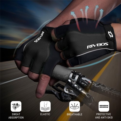 RIVBOS Cycling Gloves Bike Gloves for Men Women with Anti-Slip Shock-Absorbing Pad for Bicycle/Workout/Road Bike/Gym/Driving CHG002
