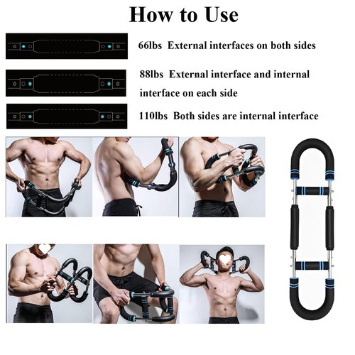Twister Arm Trainer, Adjustable Chest Workout Equipment, Arm Trainer for Men, Arm Exercise Equipment, Chest Trainer for Men, Shoulders and Forearms Muscle Training Fitness Equipment