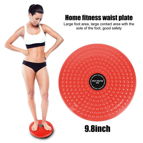 H H&J HUAJIAN Waist Whisper Disc,Body Twister Waist Twister Body Shaping Rotating Board for Women's Twisting Sports Equipment Aerobic Exercise Foot Massage (Red)