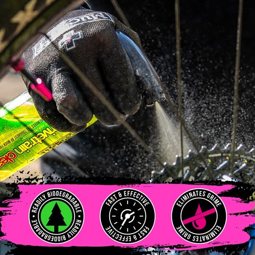 Muc-Off Drivetrain Cleaner, 25.3 fl oz - Effective Bike Chain Cleaner and Bike Chain Degreaser Spray - Bike Cleaner for MTB/Gravel/Road/BMX
