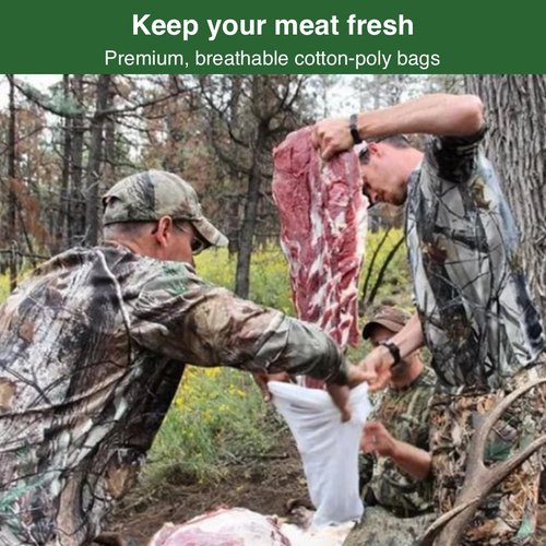 Koola Buck Game Bags Hunting | 5 Pack Deer Game Bags | Game Bags Deer | Reusable, Breathable & Stretchable Meat Bags | Hunting Gear Accessories, Equipment & Essentials | Deer, Elk & Moose