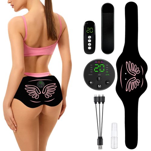 Hip Trainer, Butt Lifting Machine Glute Muscle Stimulator, 8 Modes & 20-Level Intensity Muscle Toner Stimulator, EMS Muscle Stimulator Booty Trainer for Women Men Home Fitness