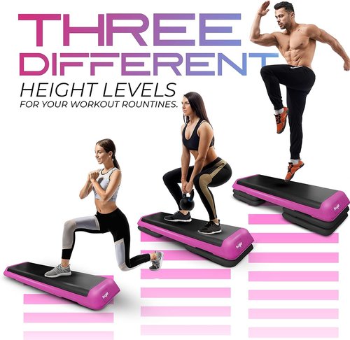 Yes4All Aerobic Step Platform Health Club - Pink Black