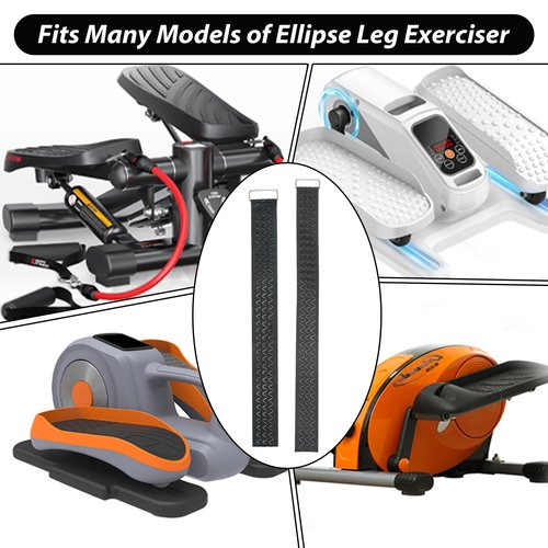 BURCHLIFE Ellipse Leg Exerciser Machine Pedal Straps 4-Pack - Leg Strap for Under Desk Elliptical Machine, Non-Slip Durable Pedal Straps for Seniors Home Fitness & Physical Therapy