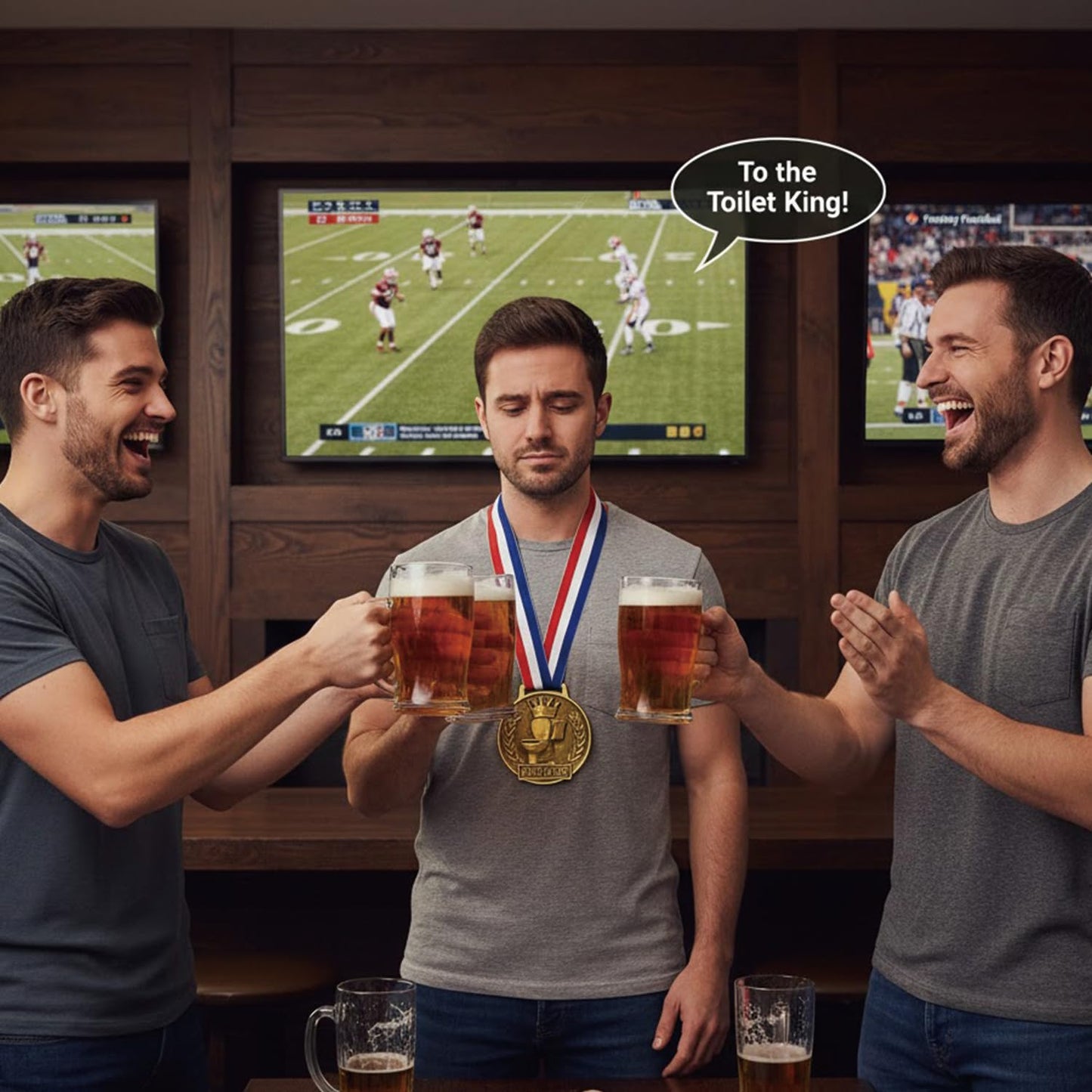 Bambluby Last Place Award Medal – 3 Inch Funny Gag Trophy with Ribbon – Loser Prize for Parties, Fantasy Leagues, Office Games & White Elephant Gifts