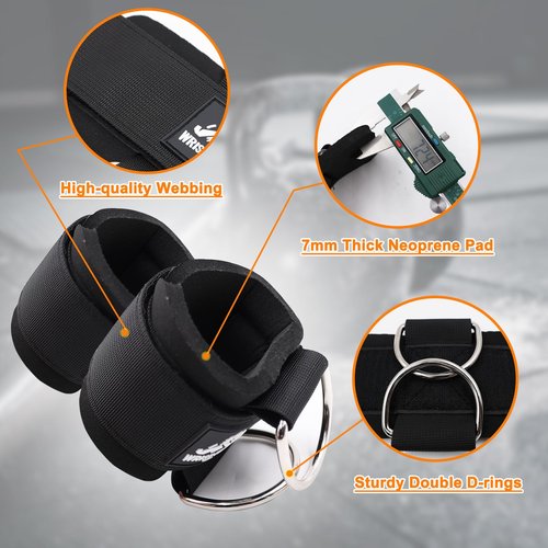 Adjustable Wrist Straps for Cable Machine Workouts – Enhance Grip Strength & Wrist Power, Perfect for Arm Wrestling, Lateral Raises, and Triceps Exercises