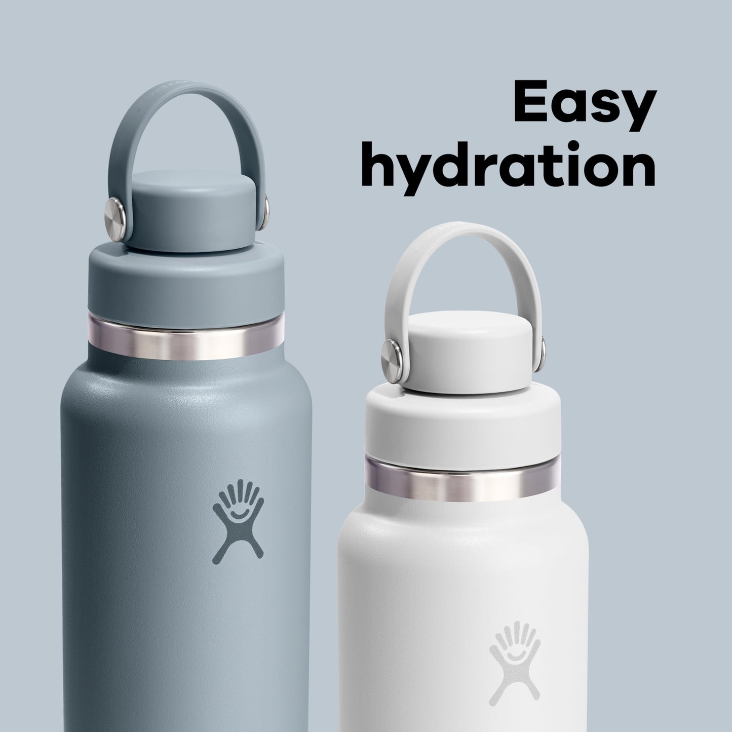 Hydro Flask Water Bottle - Insulated Stainless Steel - Wide Mouth Flex Chug Lid, Non Spill, Leakproof in 24 Oz Shale Gray