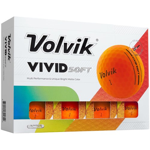 Volvik Vivid Soft Matte Finish Orange Golf Balls (One Dozen)