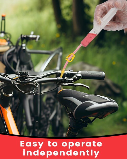 cyctravel Brake Bleed Kit for Shimano, TEKTRO, TRP Hydraulic Disc Brakes, Mountain Brake Bleed Kit Including High Performance Mineral Oil Brake Fluid (120ml).
