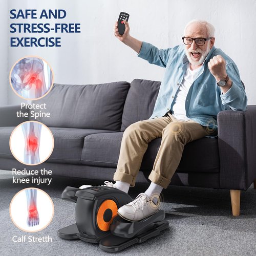 Elipse Leg Exerciser Electric as Seen on TV Under Desk Elliptical with 12 Adjustable Speed Quiet & Portable Peddler Exerciser for Seniors with Remote Control Leg Exerciser While Sitting for Seniors