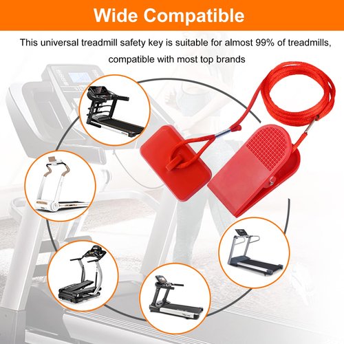 Treadmill Safety Key for Proform, Image, Weslo, Reebok, Epic, Golds Gym, Freemotion, and Healthrider Treadmills