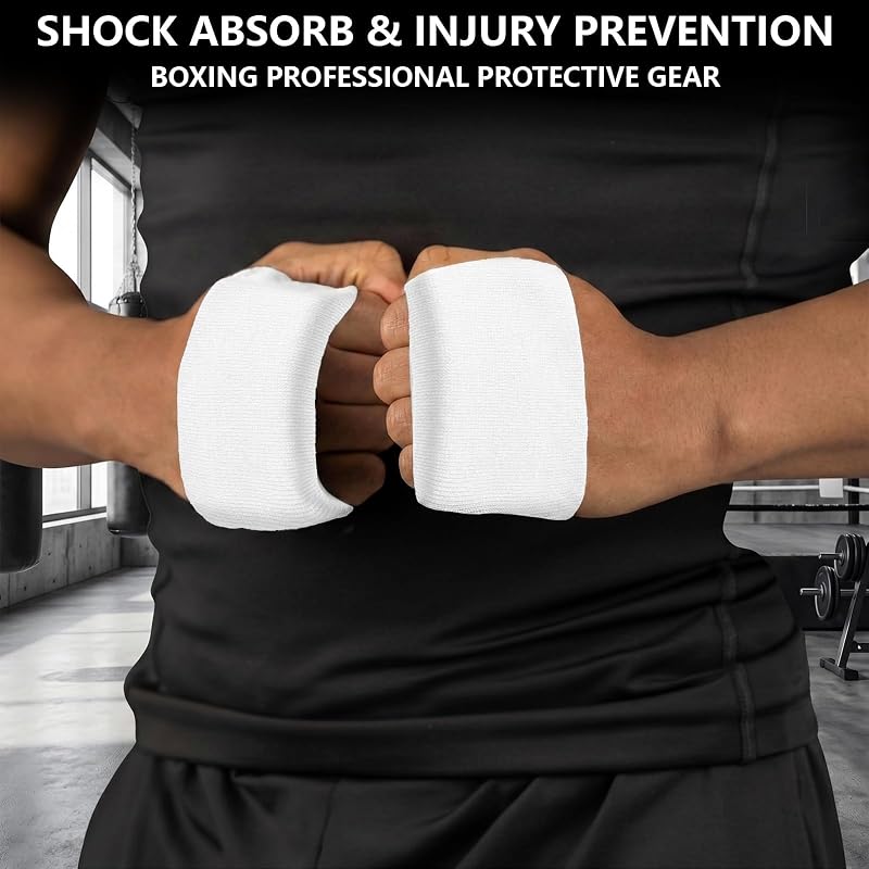 Knuckle Guards for Boxing – Gel Padding 2 Pairs, Black + White, Lightweight Hand Guards