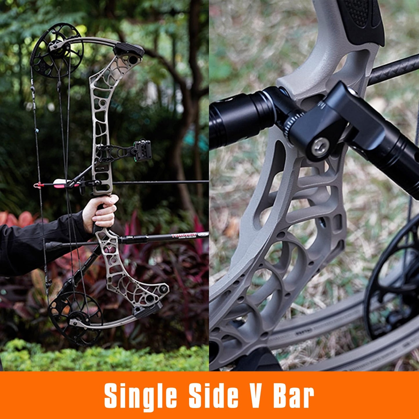 LWAND Single Side V-Bar Stabilizer Mount Quick Disconnect for Compound Bow