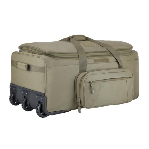 Military Tactical Wheeled Deployment Bag Rolling Duffel Trolley Bag for Camping (Green)