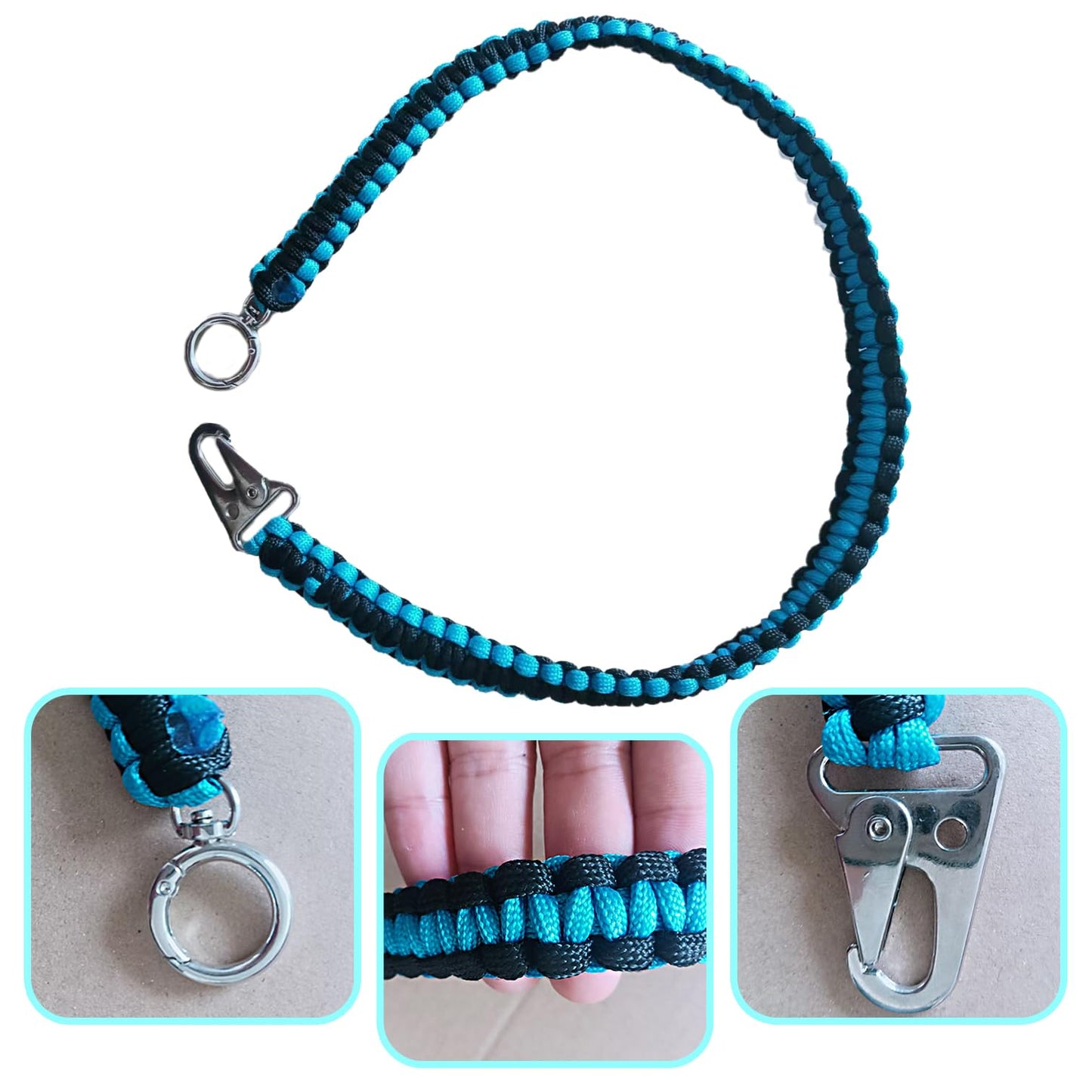 1Pcs Paracord Keychain Correctional Officer Accessories Lanyard Tactical Pistol Belt Military For Keys Keychain Military Grade Heavy Duty Carry Handle Tactical Rope Lanyard Correctional Prison System